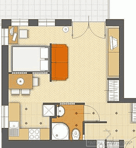 проект за едностаен апартамент 3