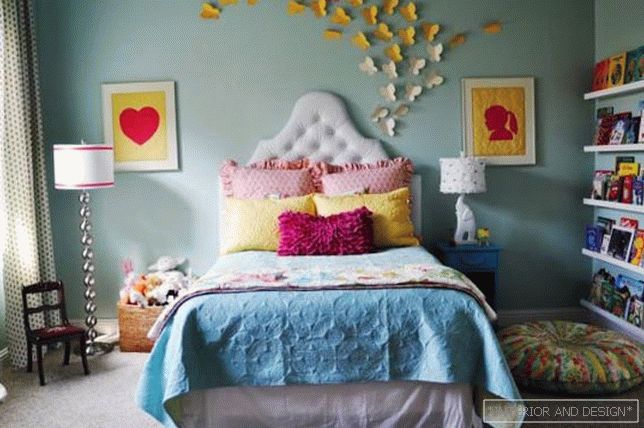 Снимки на спалнята в нюанси на синьо