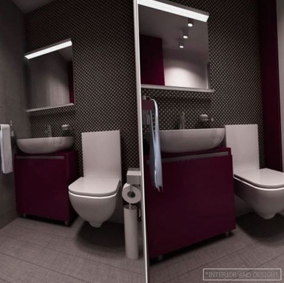 За нюансите на дизайна в зависимост от размера на тоалетната