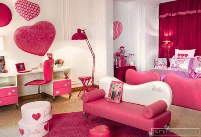 Розова детска спалня - фото