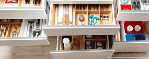 Рафтове и чекмеджета в кухонной мебели от Икеа - 3