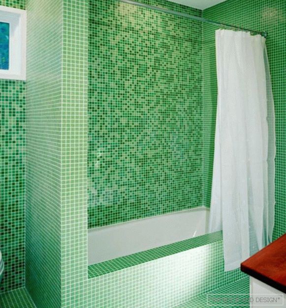 Плочки зелени във вътрешността на банята - 3