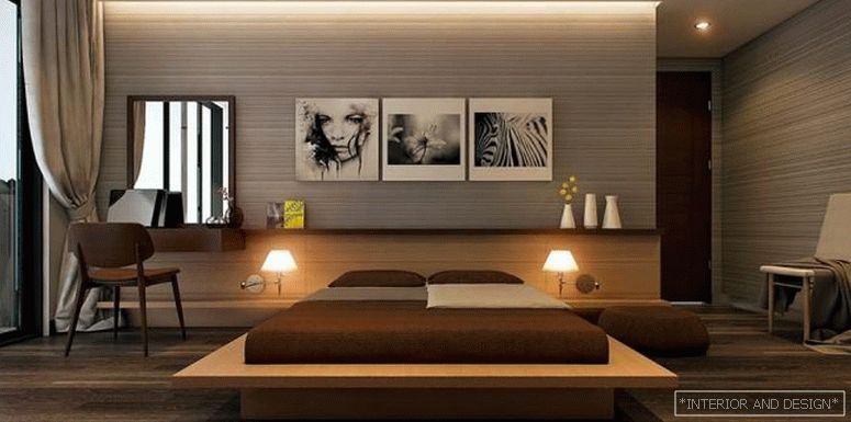 Завеси за спалнята в стила на минимализма 7