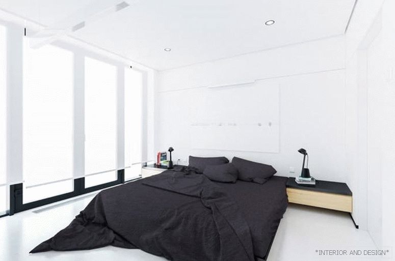 Завеси за спалнята в стила на минимализма 8