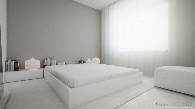 Завеси за спалнята в стила на минимализма 10