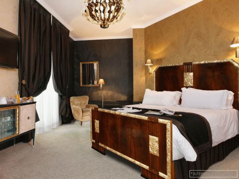 Завеси за спалнята в стила на Art Deco 1