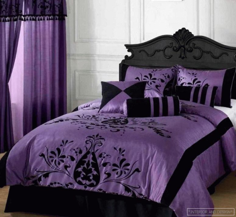 Пурпурни завеси за спалнята 2