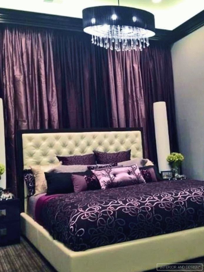 Пурпурни завеси за спалнята 3