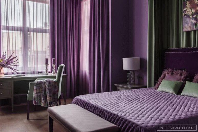 Пурпурни завеси за спалнята 5