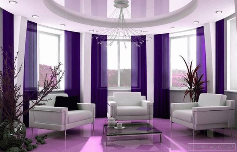Виолетов цвят в интериора 4